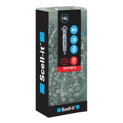 Lot de 100 chevilles et vis à expansion SCELL-IT, diam.4 x L.32 mm