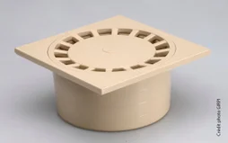 Siphon de cour en polypropylène GIRPI sable l.20 x H.10 cm