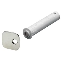 Lot de 2 aimants à pression plastique HETTICH, L.41 x Diam.10 mm