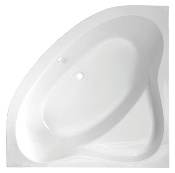 Baignoire d'angle L.135x l.135 cm, blanc Nerea