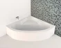 Baignoire d'angle L.135x l.135 cm, blanc Nerea