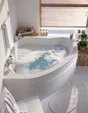 Baignoire d'angle L.135x l.135 cm, blanc Nerea