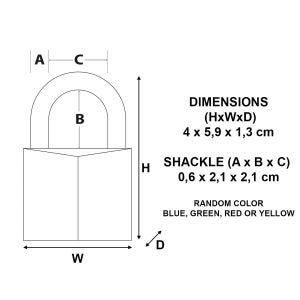 Cadenas à clé en aluminium, MASTERLOCK, l.40 mm