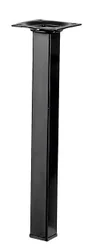 Pied table basse carré HETTICH fixe, H.25 cm acier époxy noir
