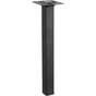 Pied table basse carré HETTICH fixe, H.25 cm acier époxy noir