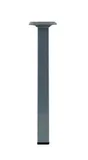 Pied table basse carré HETTICH fixe, H.25 cm acier mat gris