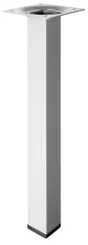 Pied table basse carré HETTICH fixe, H.25 cm acier mat gris