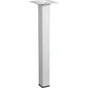 Pied table basse carré HETTICH fixe, H.25 cm acier mat gris