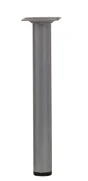 Pied table basse cylindrique HETTICH fixe, H.25 cm acier mat gris
