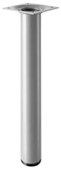Pied table basse cylindrique HETTICH fixe, H.25 cm acier mat gris