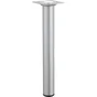 Pied table basse cylindrique HETTICH fixe, H.25 cm acier mat gris