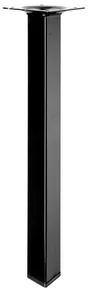 Pied table basse carré HETTICH fixe, H.30 cm acier époxy noir