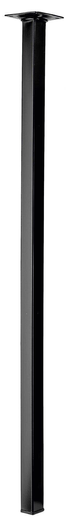 Pied table basse carré HETTICH fixe, H.70 cm acier époxy noir