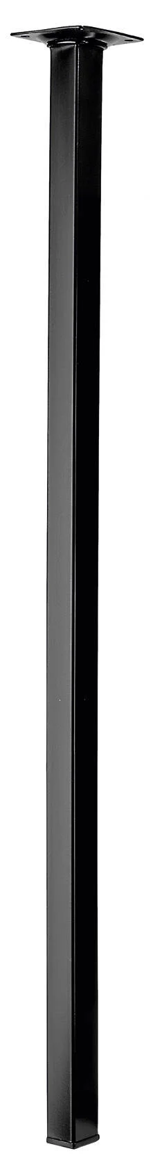 Pied table basse carré HETTICH fixe, H.70 cm acier époxy noir