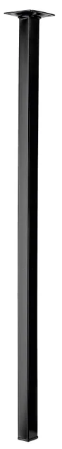 Pied table basse carré HETTICH fixe, H.70 cm acier époxy noir