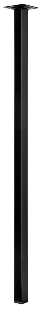 Pied table basse carré HETTICH fixe, H.70 cm acier époxy noir