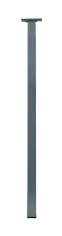 Pied de table basse carré fixe acier mat gris, 70 cm