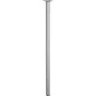 Pied de table basse carré fixe acier mat gris, 70 cm