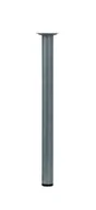 Pied de table basse cylindrique fixe acier époxy gris, 40 cm