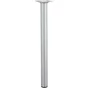 Pied de table basse cylindrique fixe acier époxy gris, 40 cm