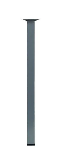 Pied de table basse carré fixe acier époxy gris, 40 cm