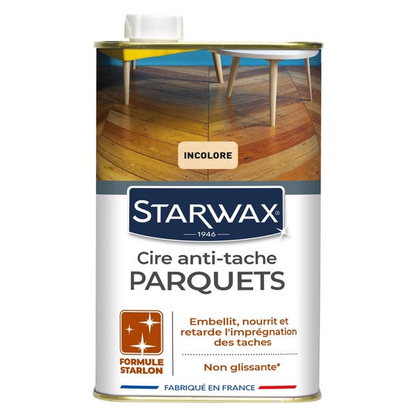 Cire Anti-Taches Incolore Parquet Starwax 1 L