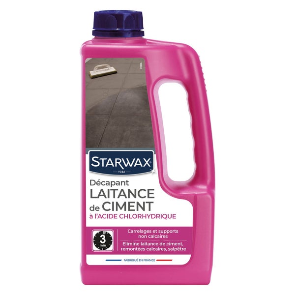 Décapant laitance de ciment nettoyant STARWAX 1 l 