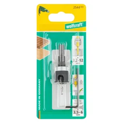 Foret fraise HSS 6 PANS diamètre 3.2 à 12 mm WOLFCRAFT