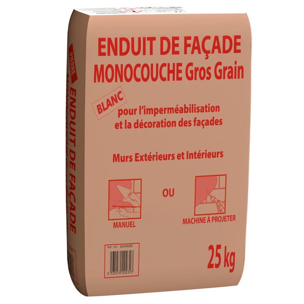 Enduit monocouche blanc PRB 25 kg
