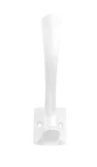 Patère Base 1 patère, à visser, zamak, blanc