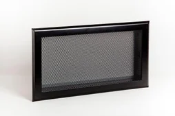 Grille de convection acier noir laqué époxy EQUATION, l.34.5 cm x H.19.5 cm