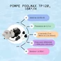 Pompe de piscine UBBINK Poolmax TP120, 18 m³/h