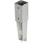 Support à sceller pour poteau acier gris, H.35 x l.7 x P.7 cm