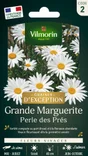 Graines florale reine marguerite grande little princess blanc centre jaune 1 g