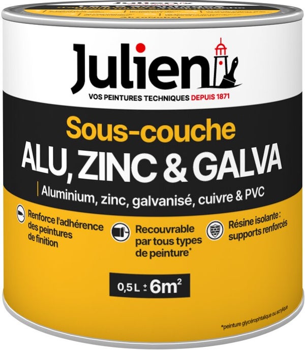 Sous-Couche Aluminium / Zinc  Julien, 0.5 L