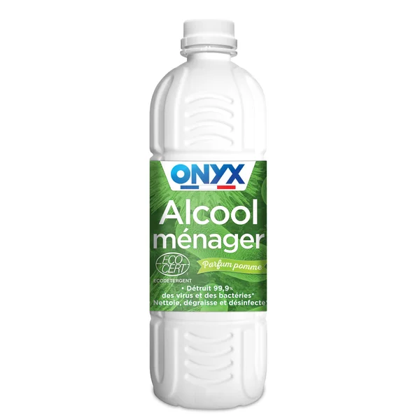 Alcool ménager 70° liquide ONYX, parfum pomme, 1L 