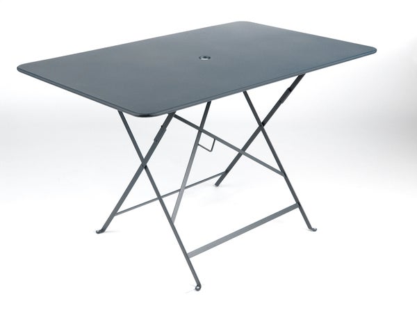 Table de jardin FERMOB Bistro rectangulaire gris / argent 6 personnes