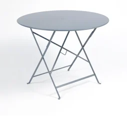 Table de jardin FERMOB Bistro rond diam 96cm, gris 4 personnes