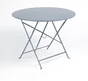 Table de jardin FERMOB Bistro rond diam 96cm, gris 4 personnes