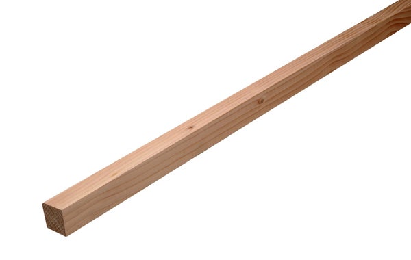 Baguette d'angle rentrant douglas 34 x 34 aspect rosé 2.5 m