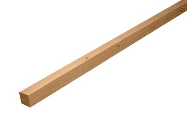 Baguette d'angle rentrant épicéa 30 x 30 marron 2.5 m