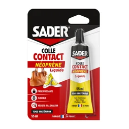 Colle d'assemblage contact neoprene liquide sader beige tube 55ml