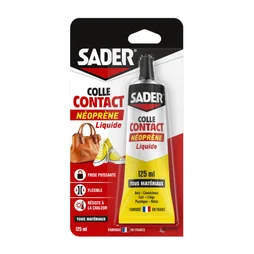 Colle d'assemblage contact neoprene liquide sader beige tube 125ml