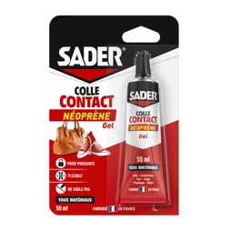 Colle d'assemblage contact neoprene gel sader beige tube 55ml