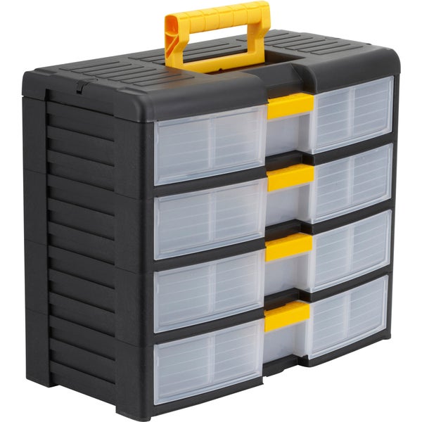 Casier de rangement plastique, 4 tiroirs TERRY STORAGE, H.33.4x l.39.1x P.19.7 cm