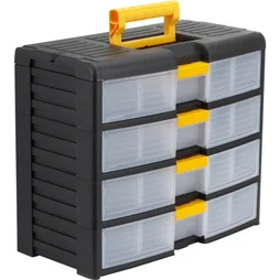 Casier de rangement plastique, 4 tiroirs TERRY STORAGE, H.33.4x l.39.1x P.19.7 cm