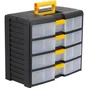 Casier de rangement plastique, 4 tiroirs TERRY STORAGE, H.33.4x l.39.1x P.19.7 cm