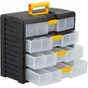 Casier de rangement plastique, 4 tiroirs TERRY STORAGE, H.33.4x l.39.1x P.19.7 cm