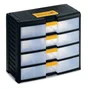 Casier de rangement plastique, 4 tiroirs TERRY STORAGE, H.33.4x l.39.1x P.19.7 cm
