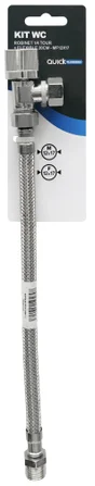 Kit robinet d'arrêt WC, flexible et joint QUICK PLOMBERIE